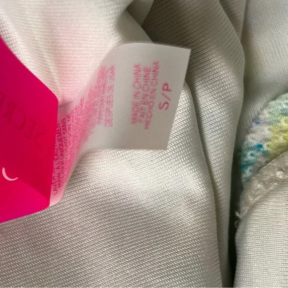 Victoria Secret Bikini Blue Stiped with Micro Floral Print Size Small - Picture 6 of 9